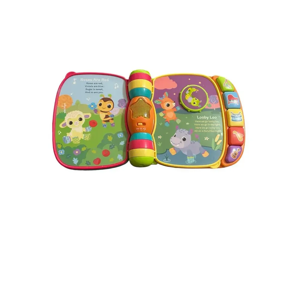 VTech Animal Rhymes Music Book Owl Interactive Pages for Babies